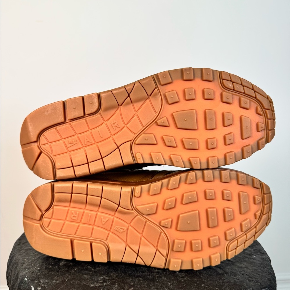 Nike Air Max 1 Premium Brown Leather Monochrome DV 3888-200 Size 8.5 Never Worn - Picture 6 of 8
